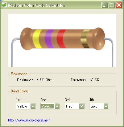 Resistance Color Code Calculator 1.0 full